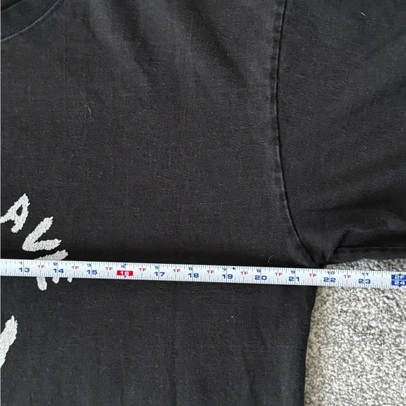 Black ACNE DE LA VIE ADLV Black Teddy Cotton Oversized Graphic Tee Mens1 Med/Lg - Picture 7 of 12